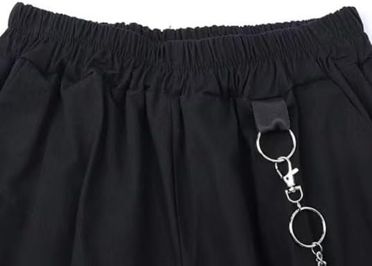 Cargobyxor dam med byxkedja gotiska kläder dam goth punk Y2k techwear byxor