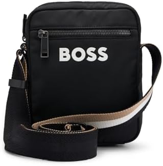 BOSS Axelväska för män, crossbag Catch 3.0 NS zip, Black1, Einheitsgröße