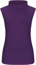 T-shirt dam polokrage - chic och elegant linne för kvinnor smal passform bekväm ärmlös t-shirt enfärgad ledig flytande topp andningsbar lätt topp