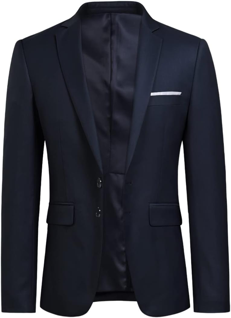 YOUTHUP Herr blazer Slim Fit 2 knappar formell vardaglig kostym jacka bröllop smoking jackor