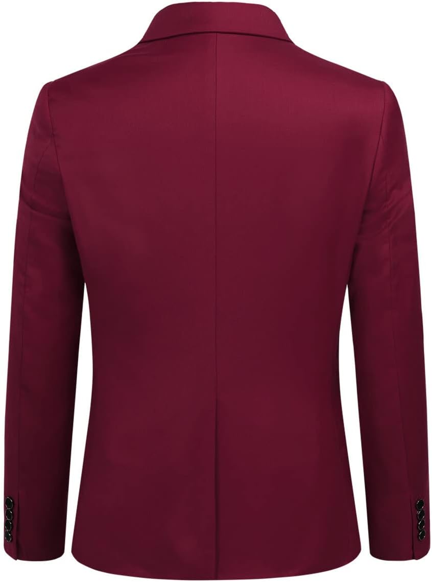 YOUTHUP Herr blazer Slim Fit 2 knappar formell vardaglig kostym jacka bröllop smoking jackor