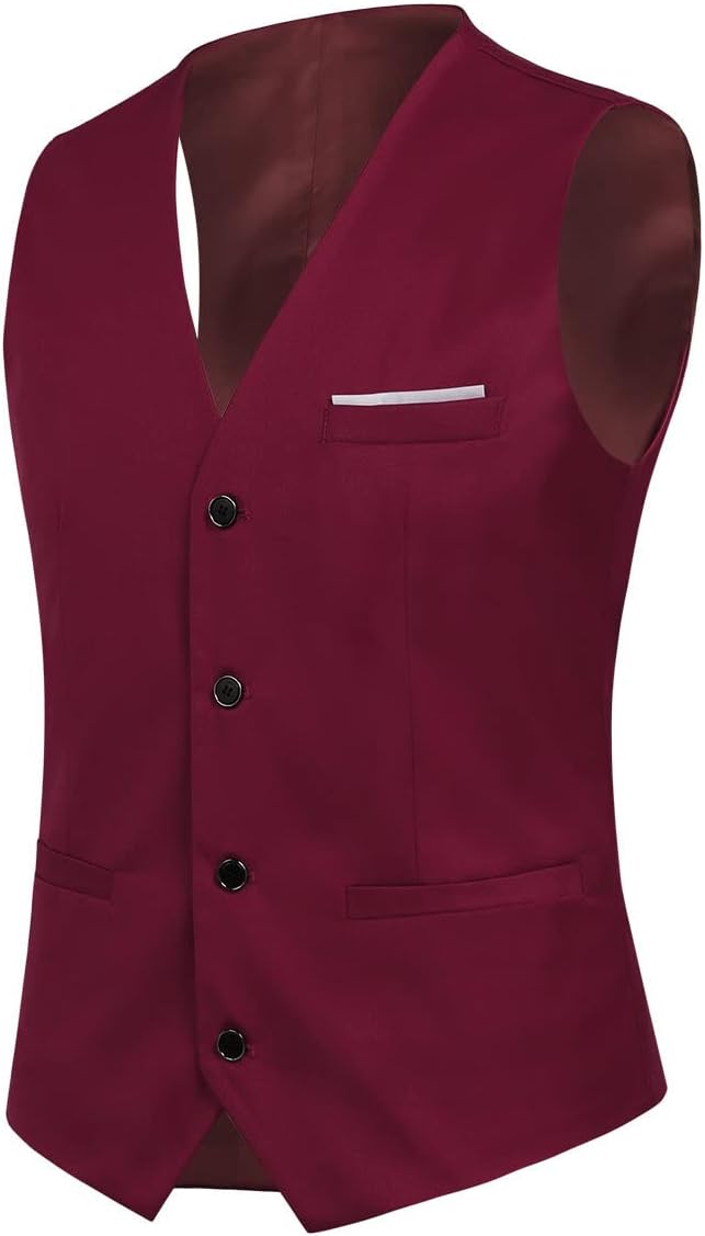 YOUTHUP 3-delad kostym smal passform för män elegant business bröllop kostym blazer västar byxor