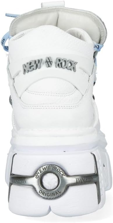 New Rock 106 S1 unisex gotisk punk svart metallisk plattform mode ankelstövlar