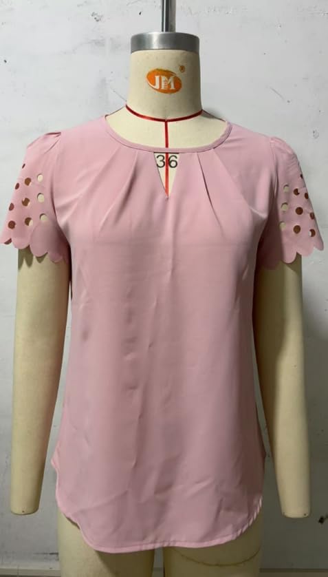 Greabuy Dammode business casual blusar kortärmad toppar trendiga arbete kvinnor fritidskläder skjortor trendiga affärskläder