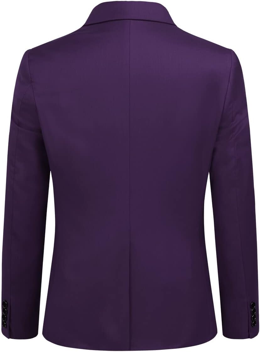 YOUTHUP Herr blazer Slim Fit 2 knappar formell vardaglig kostym jacka bröllop smoking jackor