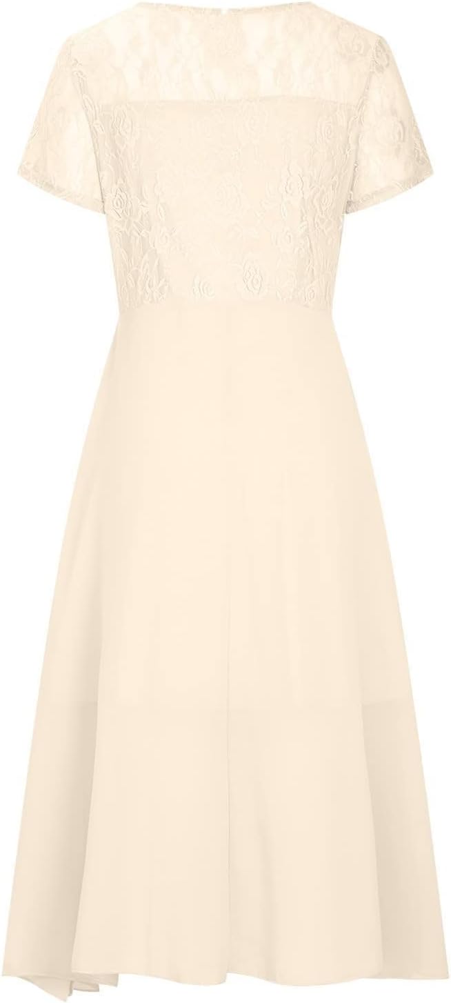 Sommarklänning dam, aftonklänningar, lång klänning, elegant chiffong, spets, swing, cocktailklänning, ledig, festliga klänningar för kvinnor, för bröllopsgäst, brudtärneklänningar, festklänning