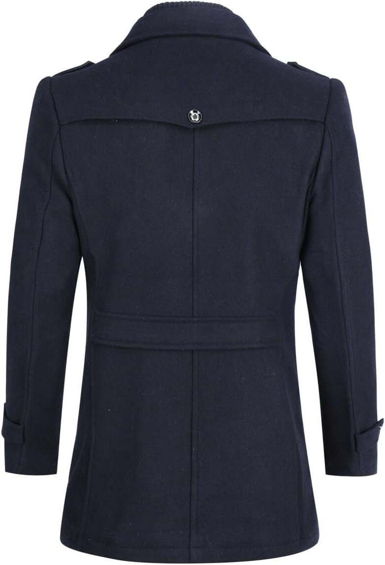 Rockar för Herr Casual Vinter Ullkappor Regular Fit Vinter kappa Ärtkappa för Vintern