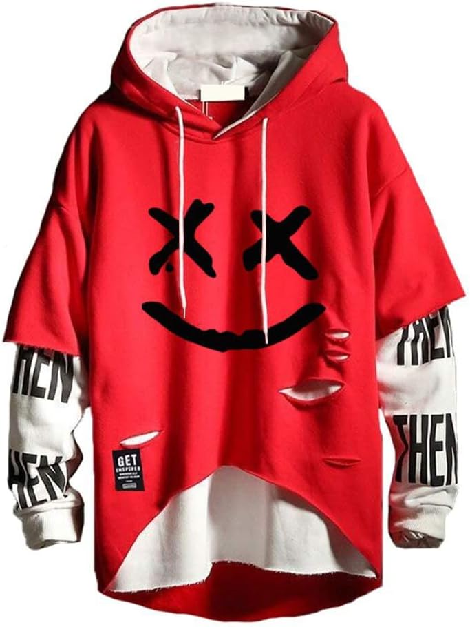 Hello MrLin Herrarmode Techwear Hip Hop Kapuzenpullover Japanischer Streetwear Patchwork Urban Jumper
