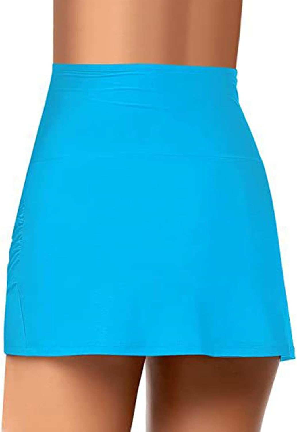 Kort kjol för kvinnor sommar flytande, elastisk figurbetonad minikjol, kjol med hög midja, lediga kjolar lös underkjol, enfärgad, korta löparkjolar, sportkjolar