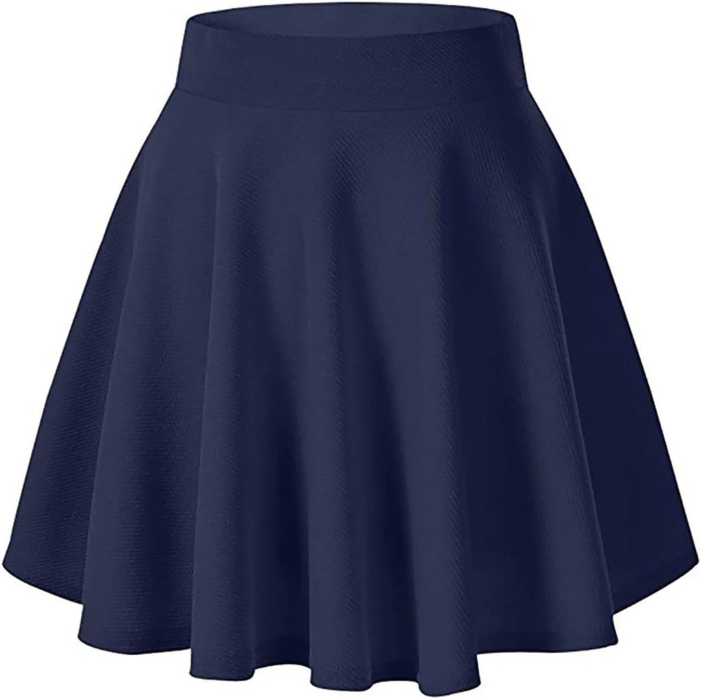 Damkjol Stretch Flared Casual Skirts Pleated A Line Swim Cover Up For