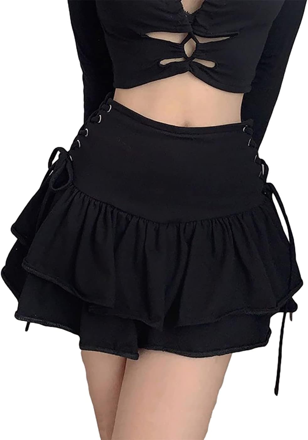 Minikjol dam sexig Y2k kjol gotiska kläder dam rave kläder för kvinnor