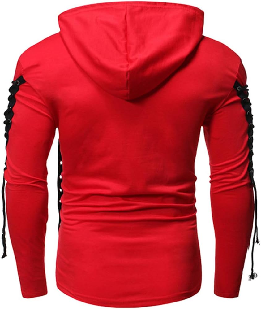 Herr Hooded Base Coat Personalized Pocket Casual Långärmad T-shirt Mens Hip Hop Long Sleeve Pullover Hoodies t Shirts Men's Long Sleeve Hoodie T Shirts V Neck Hooded Tops Tshirt