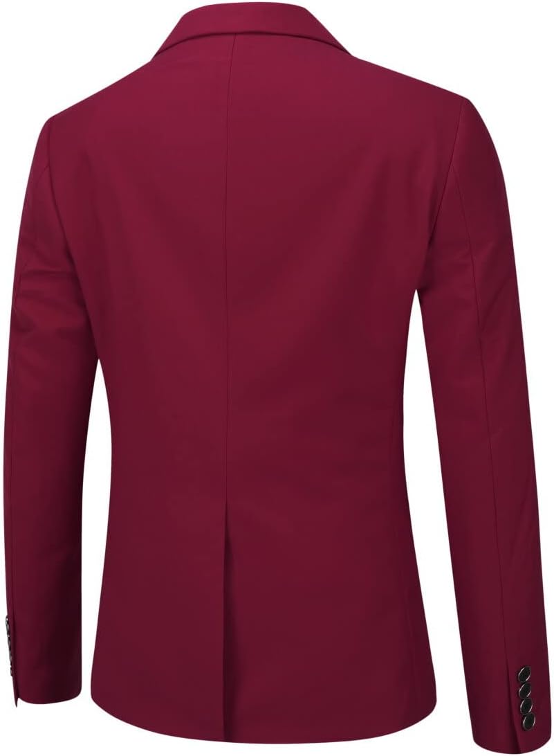 YOUTHUP 3-delad kostym smal passform för män elegant business bröllop kostym blazer västar byxor