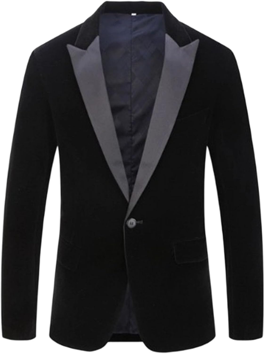 Herr sammetskavaj slim fit med en knapp, kostymkavaj, smoking, bröllop, bal, middag, formell klädsel
