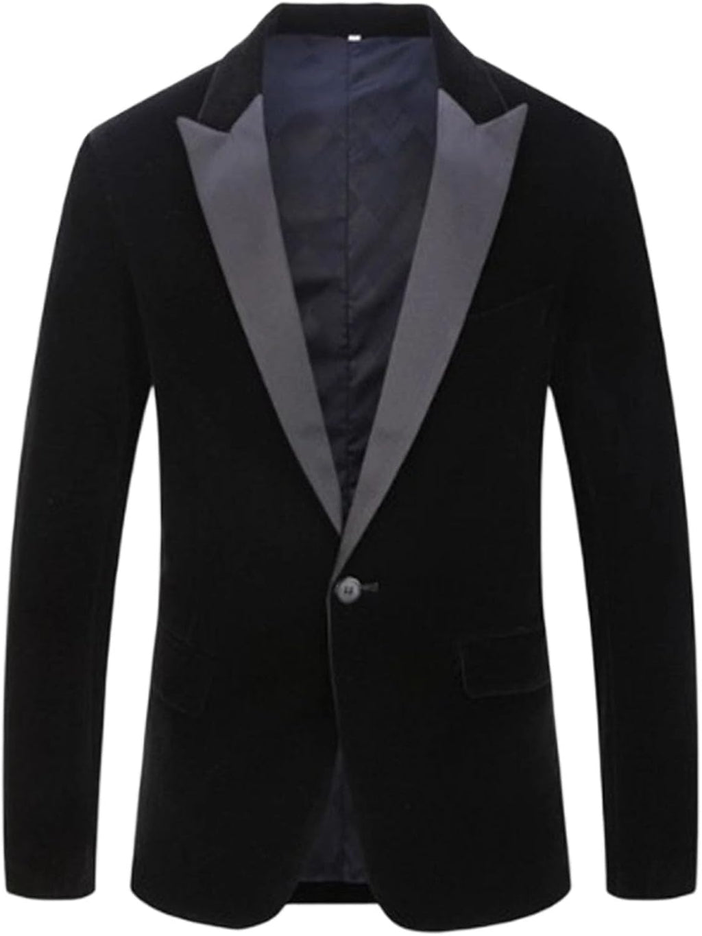 Herr sammetskavaj slim fit med en knapp, kostymkavaj, smoking, bröllop, bal, middag, formell klädsel