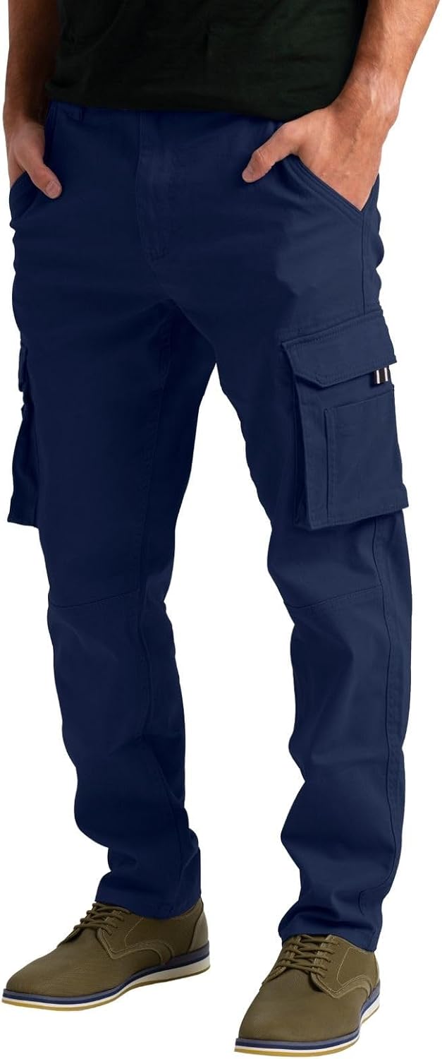 westAce Cargobyxor för män, arbetskläder, säkerhetsbyxor i militärstil, 6 fickor, långbyxor, storlek 32–44