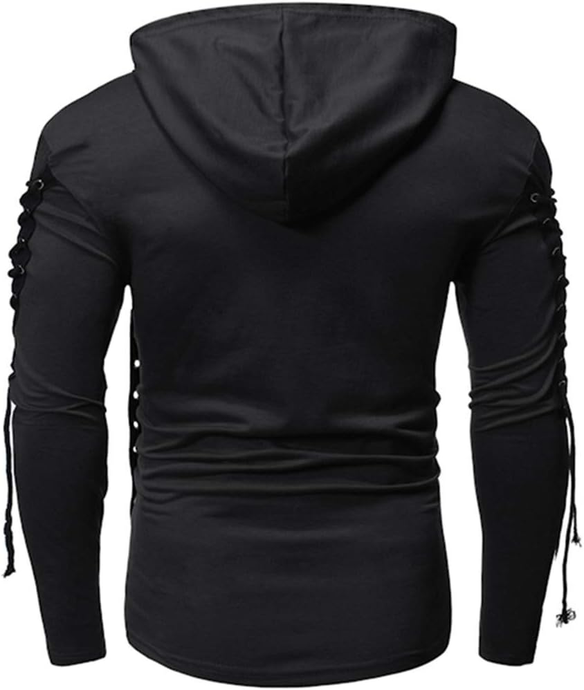 Herr Hooded Base Coat Personalized Pocket Casual Långärmad T-shirt Mens Hip Hop Long Sleeve Pullover Hoodies t Shirts Men's Long Sleeve Hoodie T Shirts V Neck Hooded Tops Tshirt