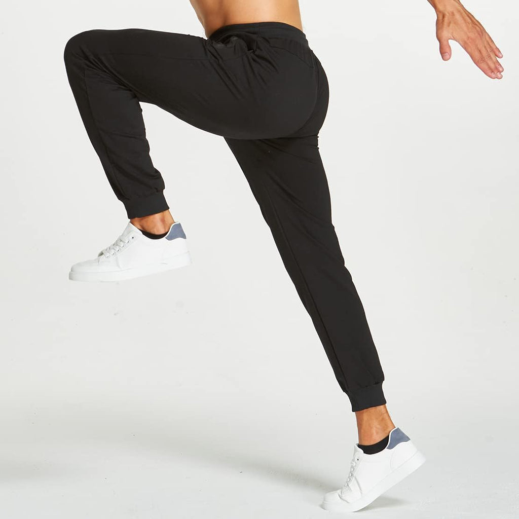 Z0XOZ Joggingbyxor för Män Elastisk Midja bälte Bomull med Dragkedja Fickor träningsbyxor