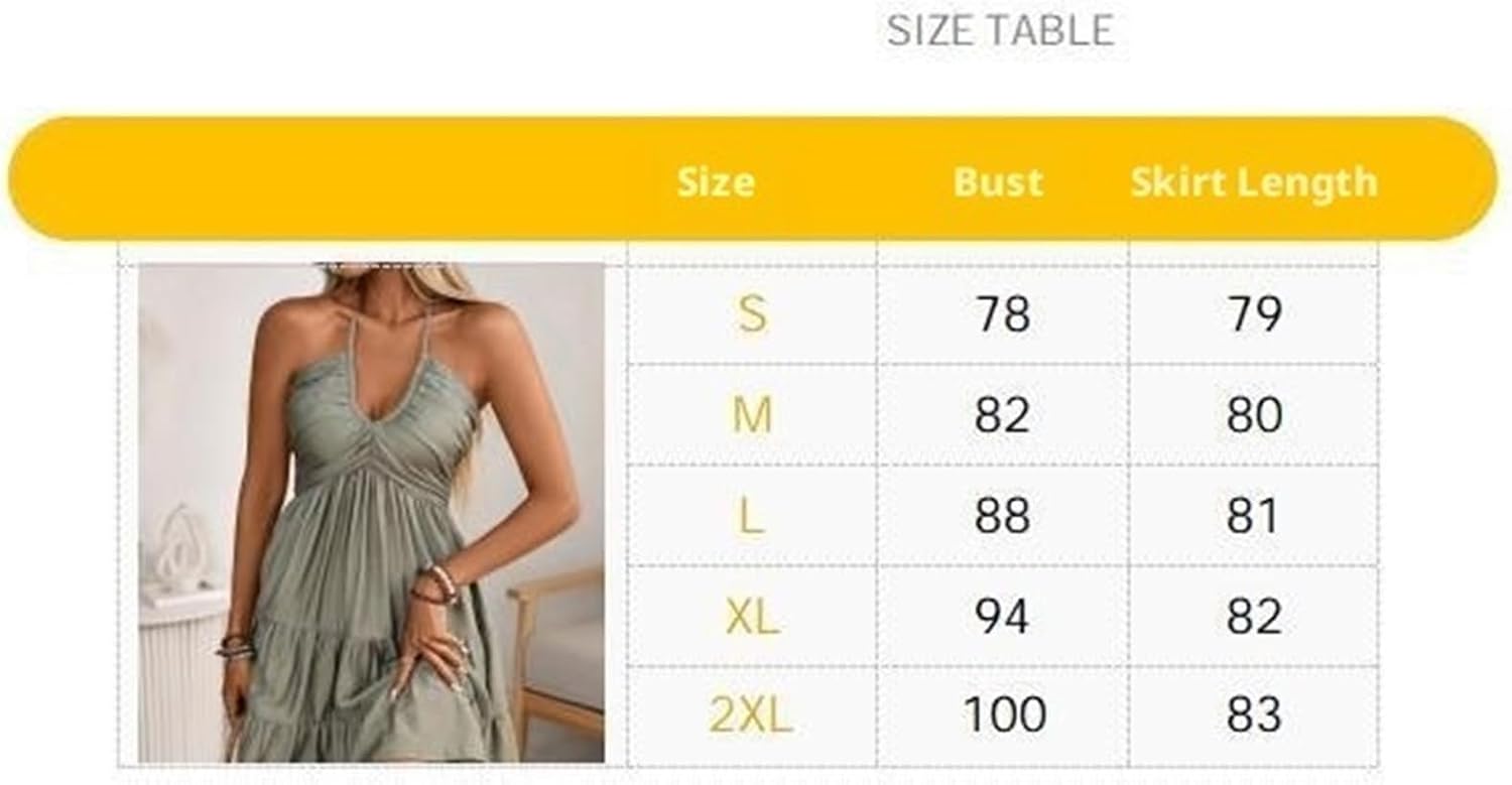 Kvinnors sommar miniklänning Grimma Rygglös Ärmlös A Line Ruffle Hem Flowy Cami Klänningar Sundress