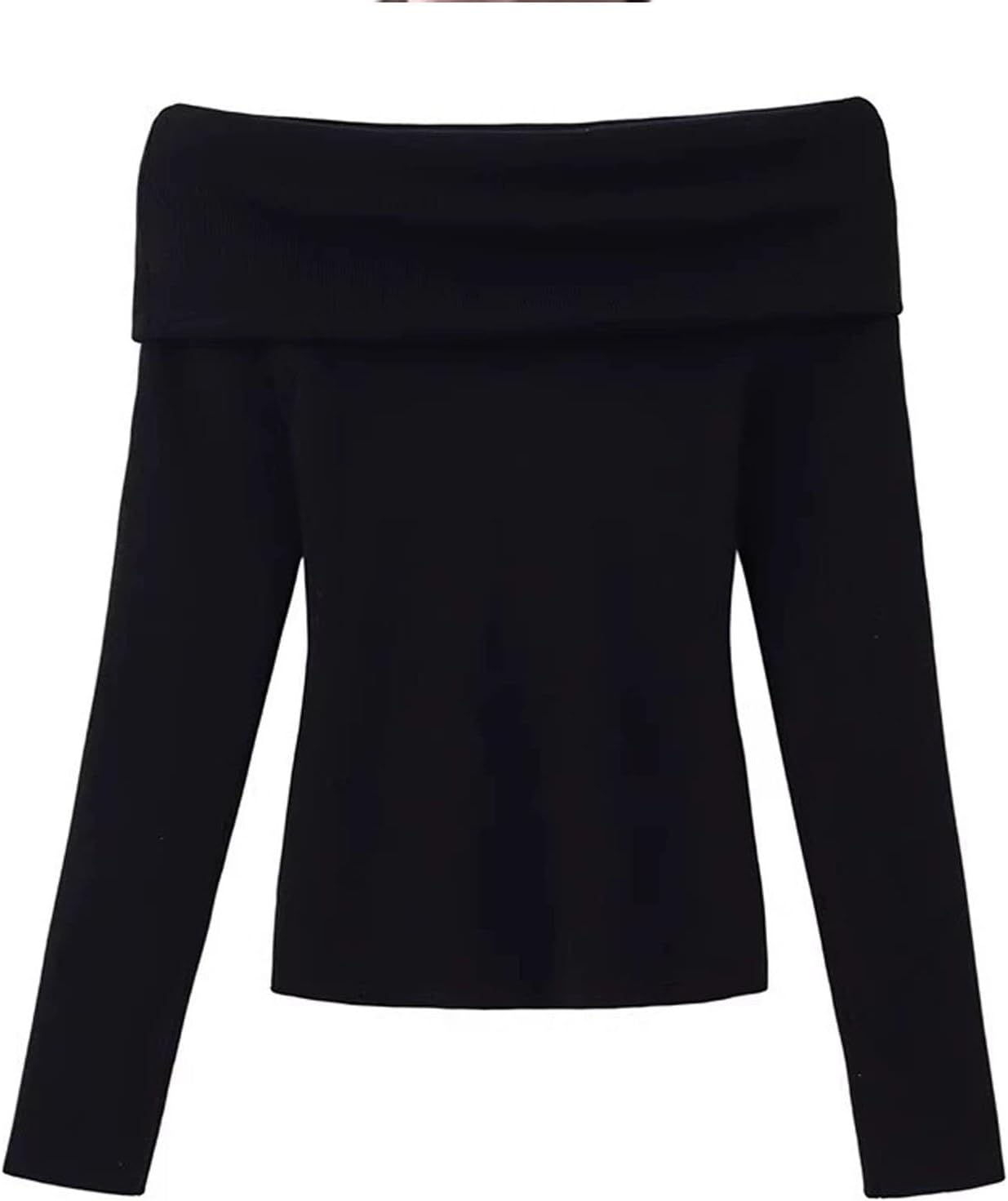Off Shoulder-tröjor For Kvinnor Långärmade One Shoulder-skjortor Casual Dressy Blusar Sexig Slim Fit Club Shirt Crop Tops