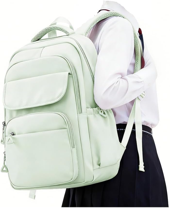 HYC00 Skolryggsäck Flicka Skolväska Lätt Ryggsäck Tjej Tonåring Bokväskor Skola Skolväskor Pojkar Laptop Ryggsäck Dam 14 Tum College Bag Fritidsryggsäck för Kvinnor Casual Dagsryggsäck,Blå