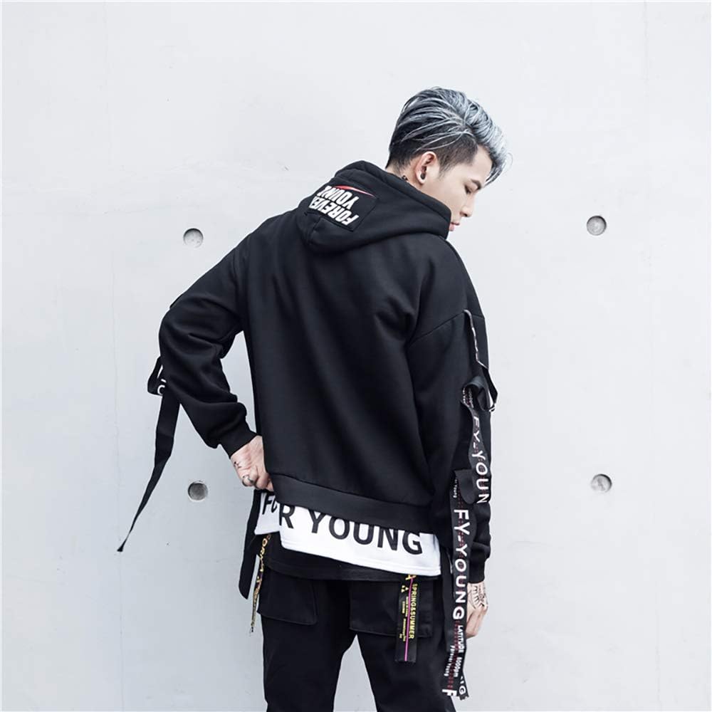 Hello MrLin Techwear streetwear hiphop mode huvtröja japansk Harajuku kläder