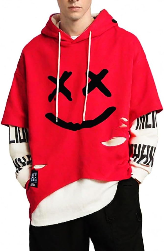 Hello MrLin Herrarmode Techwear Hip Hop Kapuzenpullover Japanischer Streetwear Patchwork Urban Jumper
