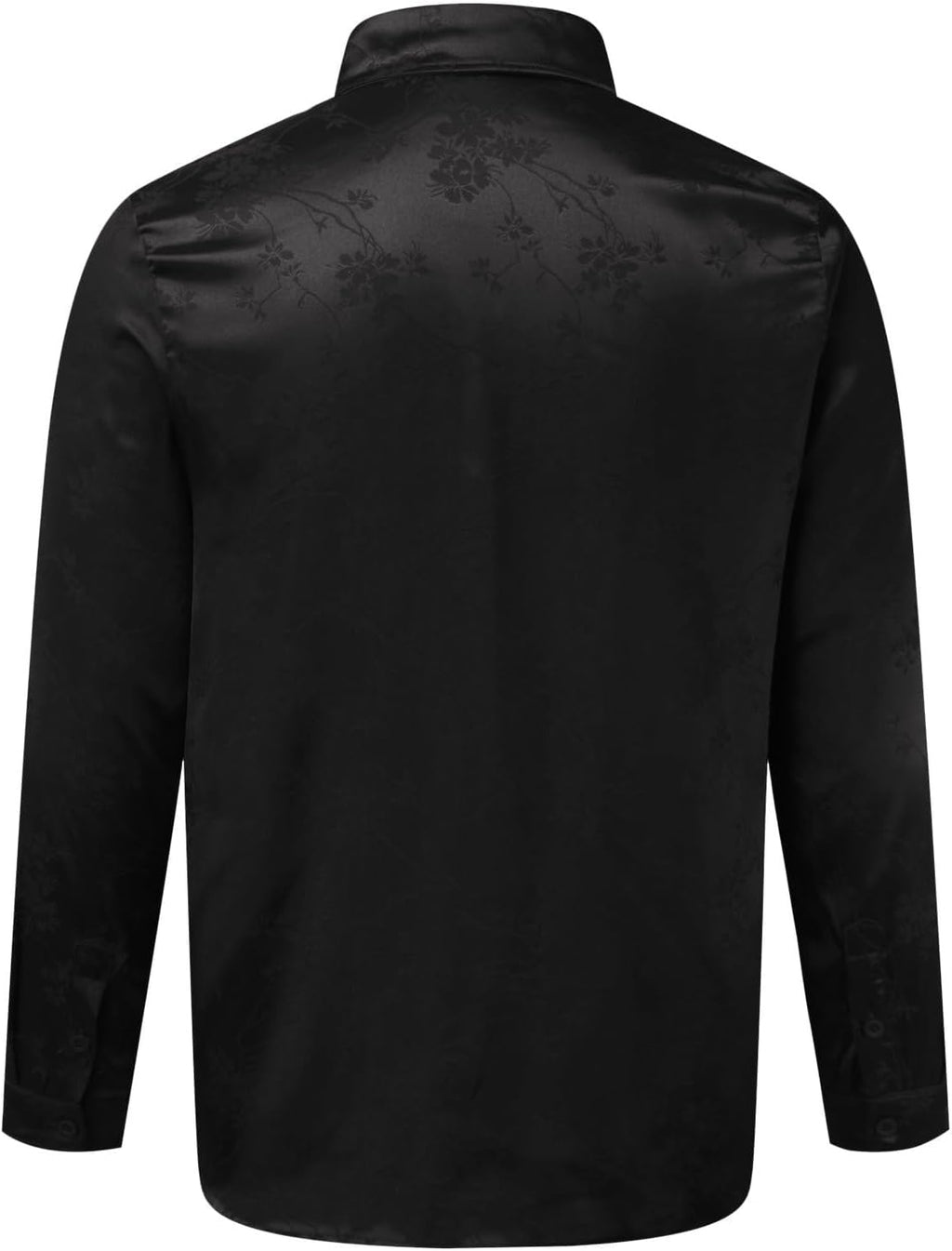 Herr lyx satinklänning skjortor glänsande siden som långärmad button down skjortor casual normal passform bröllop fest avslutningsbal toppar paljetter skjorta män