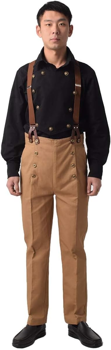 BPURB Viktorianska byxor för män cosplay kostym steampunk gotiska byxor byxor