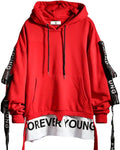 Hello MrLin Techwear streetwear hiphop mode huvtröja japansk Harajuku kläder