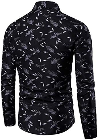 herrens Casual Funky Tryckt Skjorta Fancy Floral Unikt mönster Bomull Regular Fit Långärmade skjortor för Herr Casual Skjortor Långärmad Funky Printed Linen Shirt Button Down Dress Shirt Toppar
