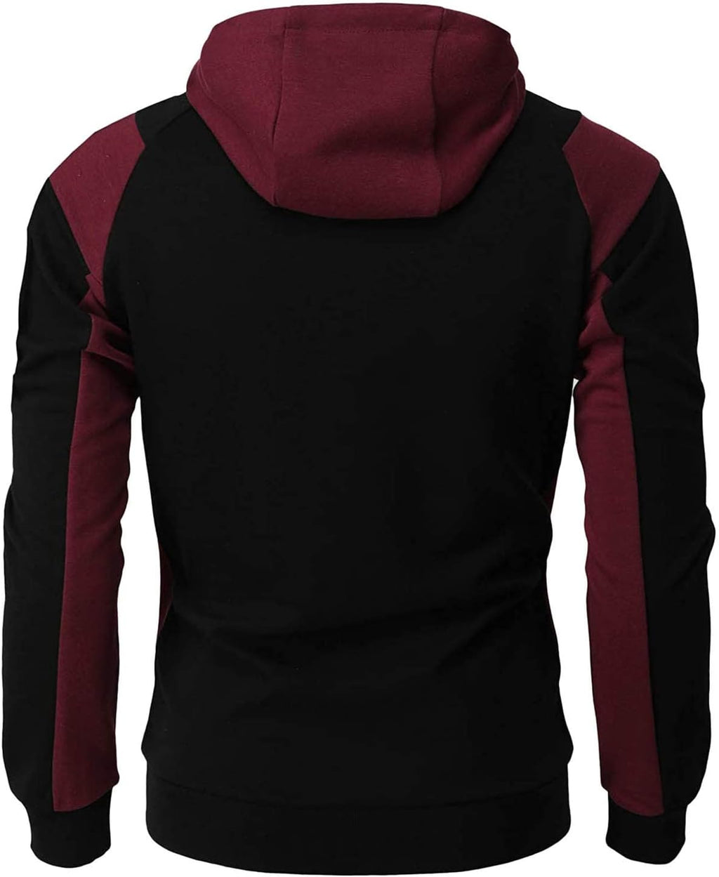 Generisk huvtröja med dragkedja för män, huvtröja med dragsko och fickor pullover tvåfärgad lapptäcke huvtröjor ledig hip hop sweatjacka slim fit andningsaktiv tröja cake casual mångsidig topp