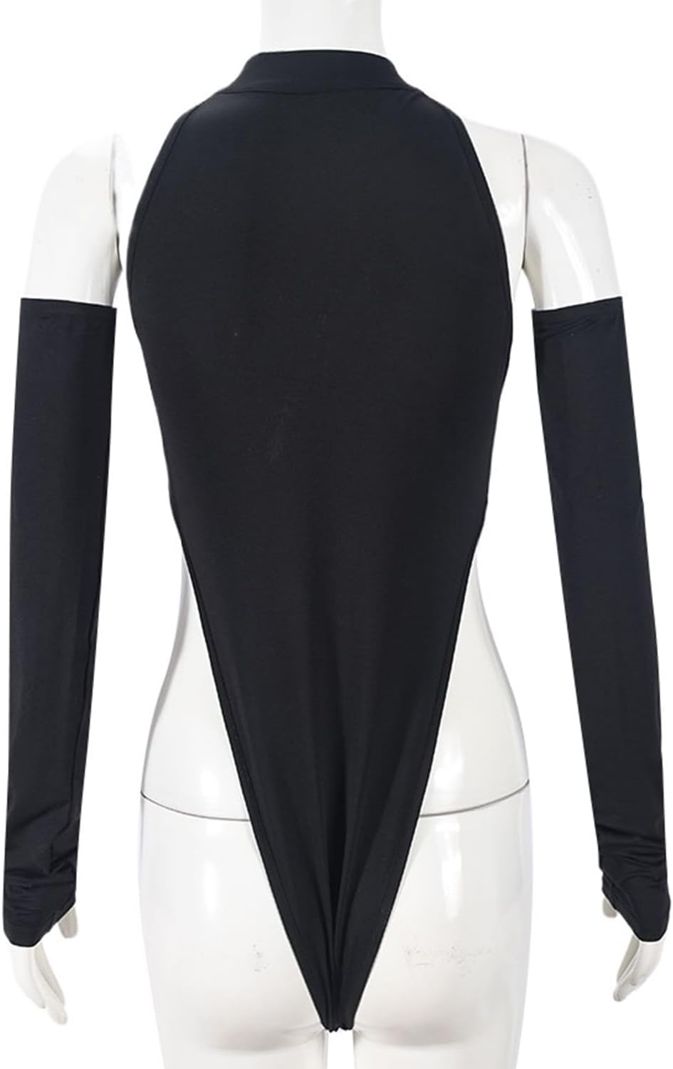 Damer långärmad mock neck sheer mesh top Y2k streetwear rave outfit