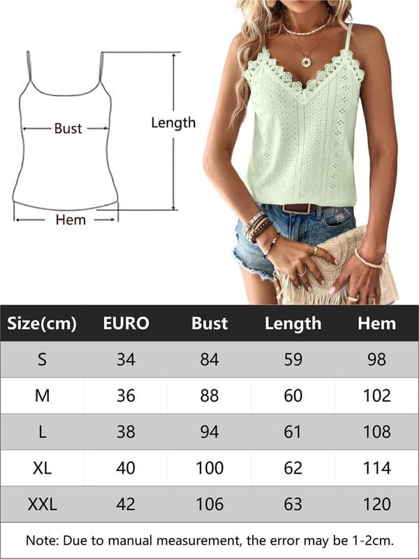 Haibang Chic och elegant sommarlinne dam camisole spets ärmlös spaghettiband topp sexig lös tröja ögla broderi camisole mode casual tanktoppar
