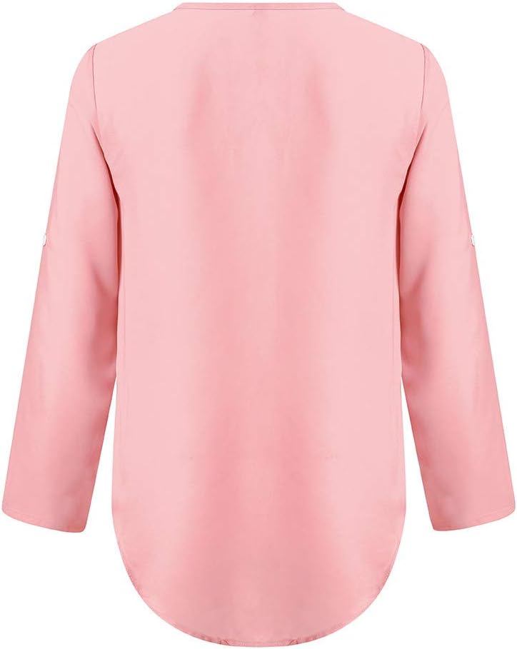 chiffongblus stora storlekar, toppar damer sommar elegant löst sittande blus damer lång damblus med dragkedja topp sommar damer t-shirt damer elegant sexig damer långärmad/kortärmad basic