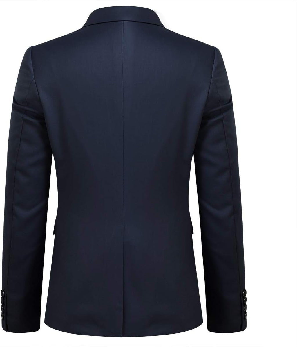 YOUTHUP Herr blazer Slim Fit 2 knappar formell vardaglig kostym jacka bröllop smoking jackor