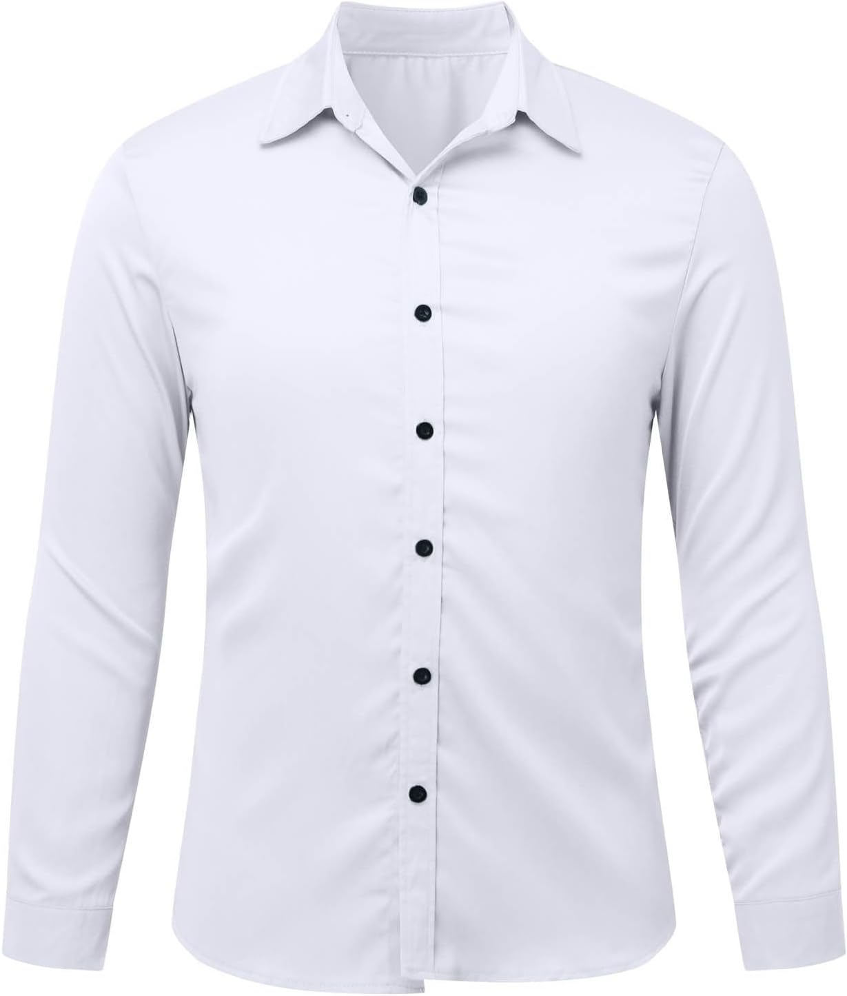 Herr lyx satinklänning skjortor glänsande siden som långärmad button down skjortor casual normal passform bröllop fest avslutningsbal toppar paljetter skjorta män