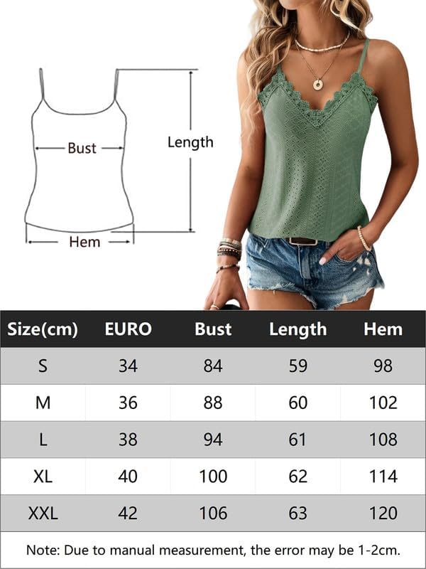 Haibang Chic och elegant sommarlinne dam camisole spets ärmlös spaghettiband topp sexig lös tröja ögla broderi camisole mode casual tanktoppar