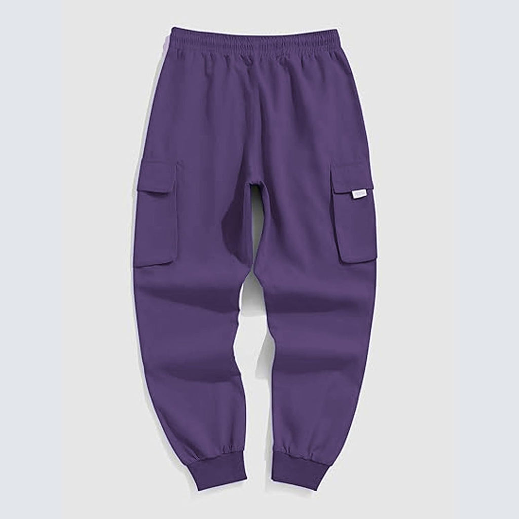 Herr cargo joggingbyxor elastisk midja dragsko säckiga träningsbyxor techwear byxor för män 2025 trendiga kläder