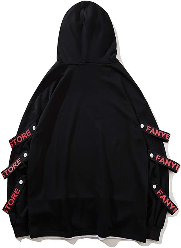 Hello MrLin Herr Techwear Japansk Harajuku Hoodie Hip Hop Stil Urban Streetwear