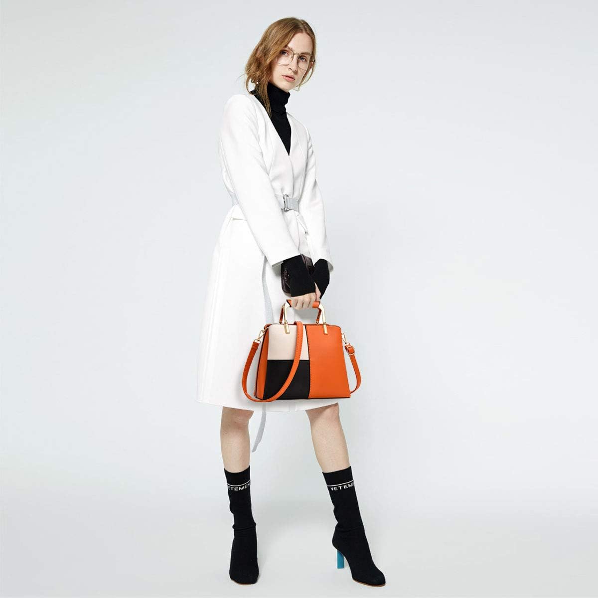 NICOLE&DORIS Dam axelväskor enkel axelväska crossbody messengerväska väska all satchel väska för dam PU läder