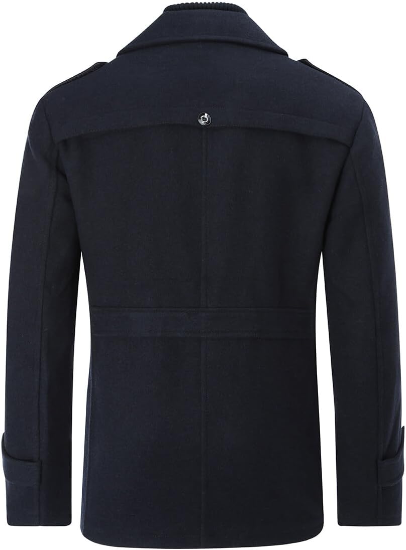 Rockar för Herr Casual Vinter Ullkappor Regular Fit Vinter kappa Ärtkappa för Vintern