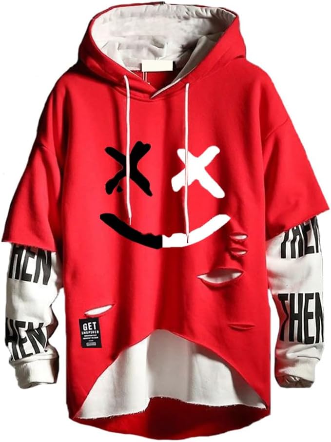 Hello MrLin Herrarmode Techwear Hip Hop Kapuzenpullover Japanischer Streetwear Patchwork Urban Jumper