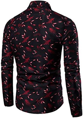 herrens Casual Funky Tryckt Skjorta Fancy Floral Unikt mönster Bomull Regular Fit Långärmade skjortor för Herr Casual Skjortor Långärmad Funky Printed Linen Shirt Button Down Dress Shirt Toppar
