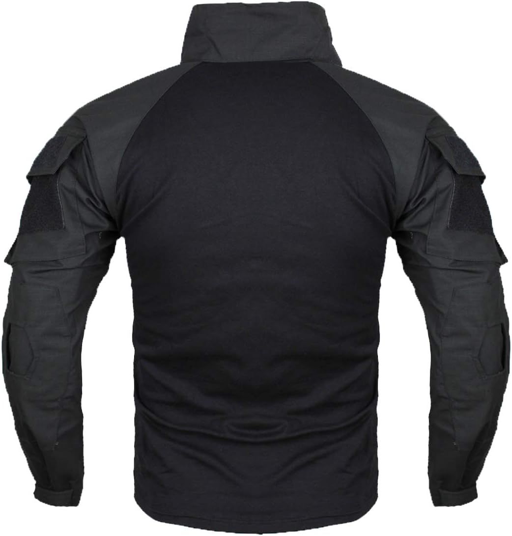 Tactical Combat T-shirt för män, Ripstop andningsbar tröja för jakt Military Airsoft