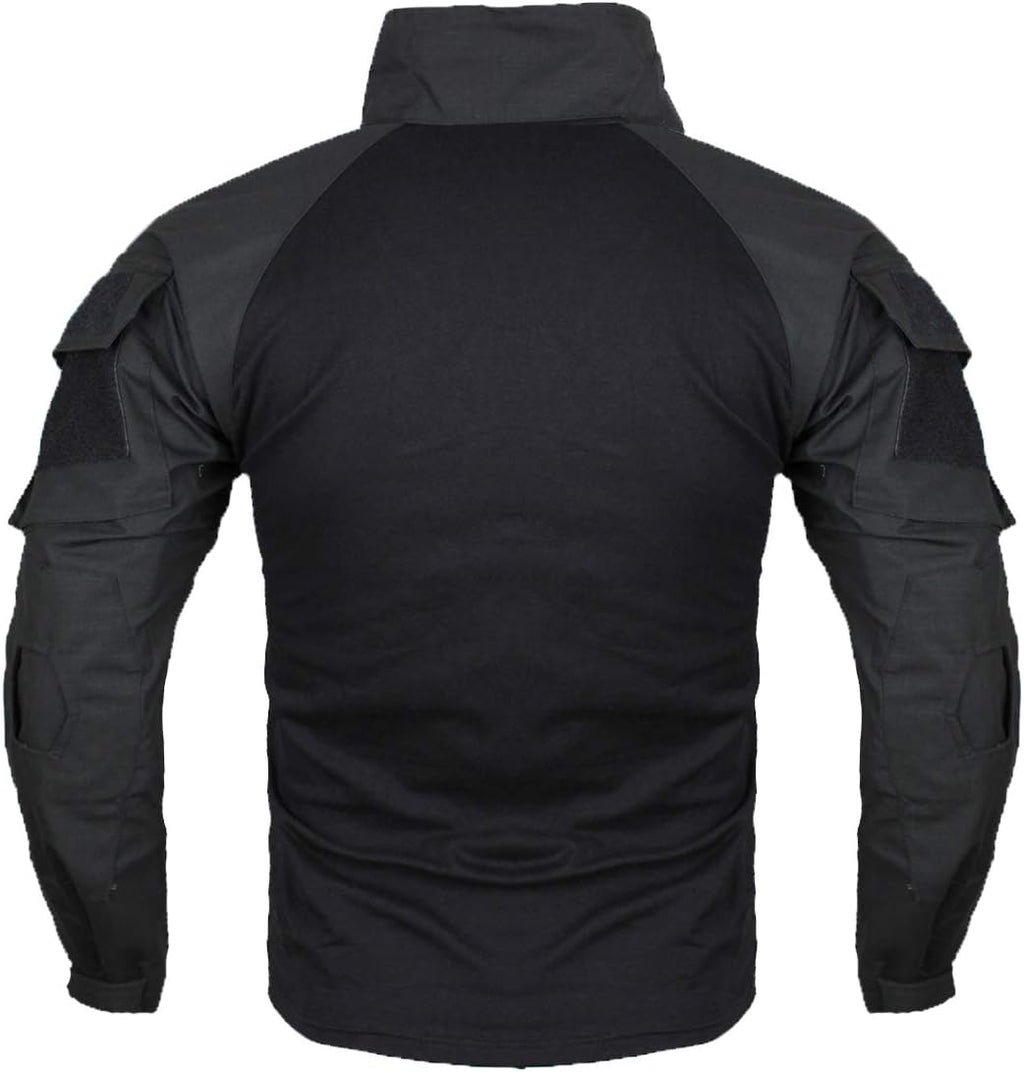 Tactical Combat T-shirt för män, Ripstop andningsbar tröja för jakt Military Airsoft