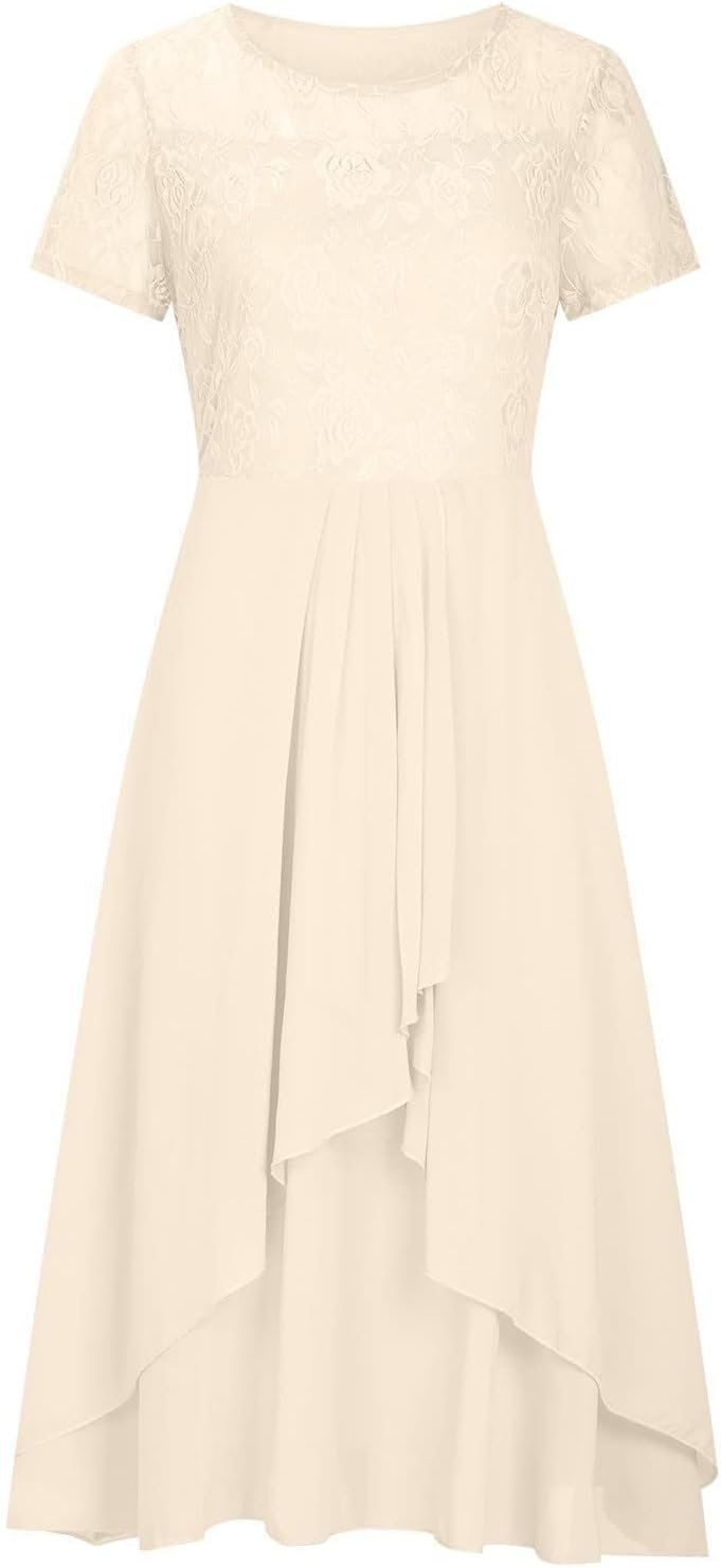 Sommarklänning dam, aftonklänningar, lång klänning, elegant chiffong, spets, swing, cocktailklänning, ledig, festliga klänningar för kvinnor, för bröllopsgäst, brudtärneklänningar, festklänning