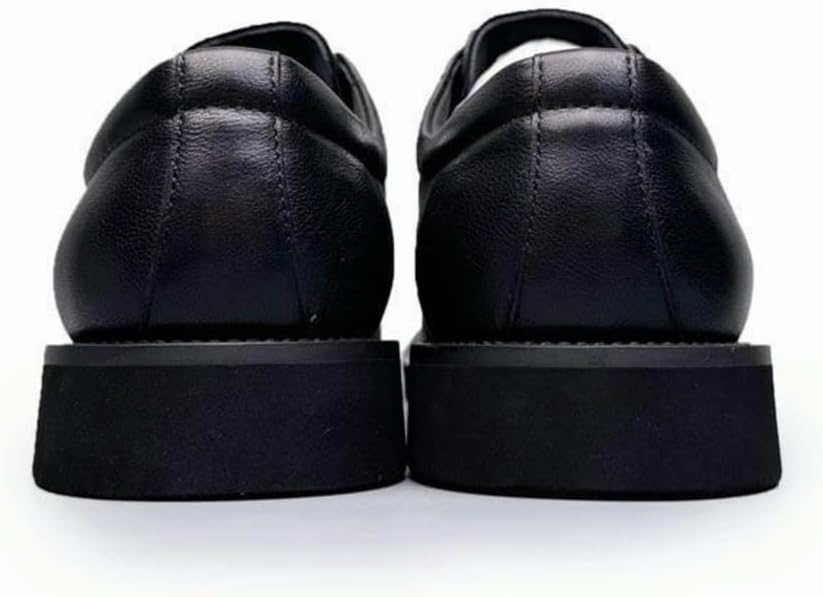 Herrskor slip-on casual affärsskor läder rund tå andningsbara oxfordskor för kontoret