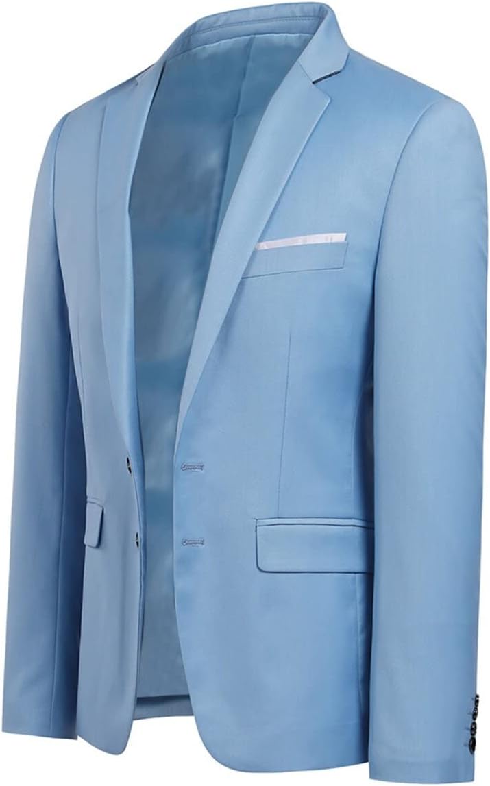 YOUTHUP Herr blazer Slim Fit 2 knappar formell vardaglig kostym jacka bröllop smoking jackor