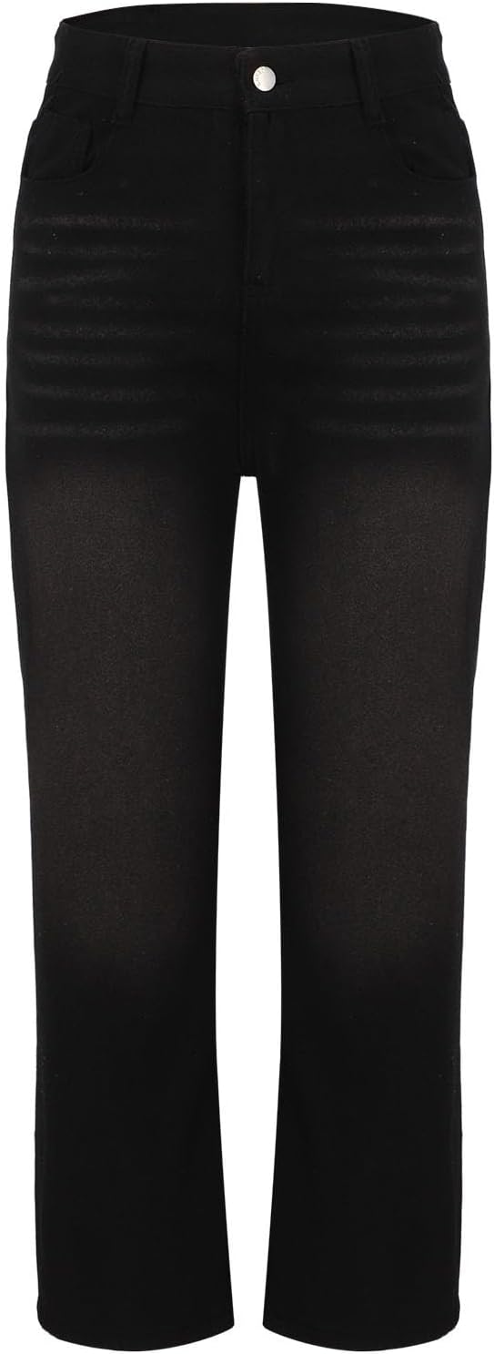 Generiska jeans korta byxor dam slip-jeans dam säckig jeans korta kostymjeans längd 28 tunna kort stretch Y2k lämplig för fritid och hem